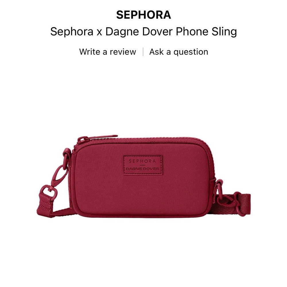 Dagne Dover X Sephora Crossbody Phone Sling in Burgundy Red